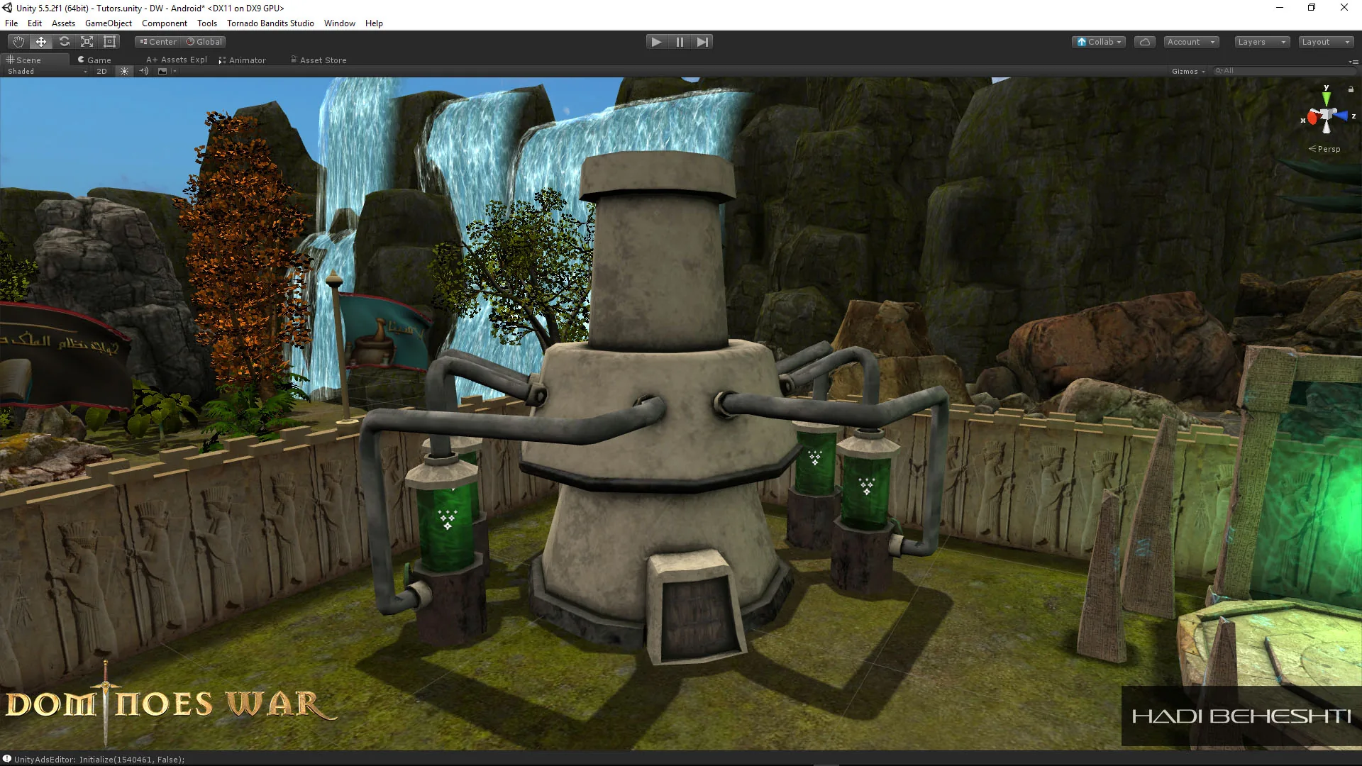 Dominoes War environment and building studies in Unity