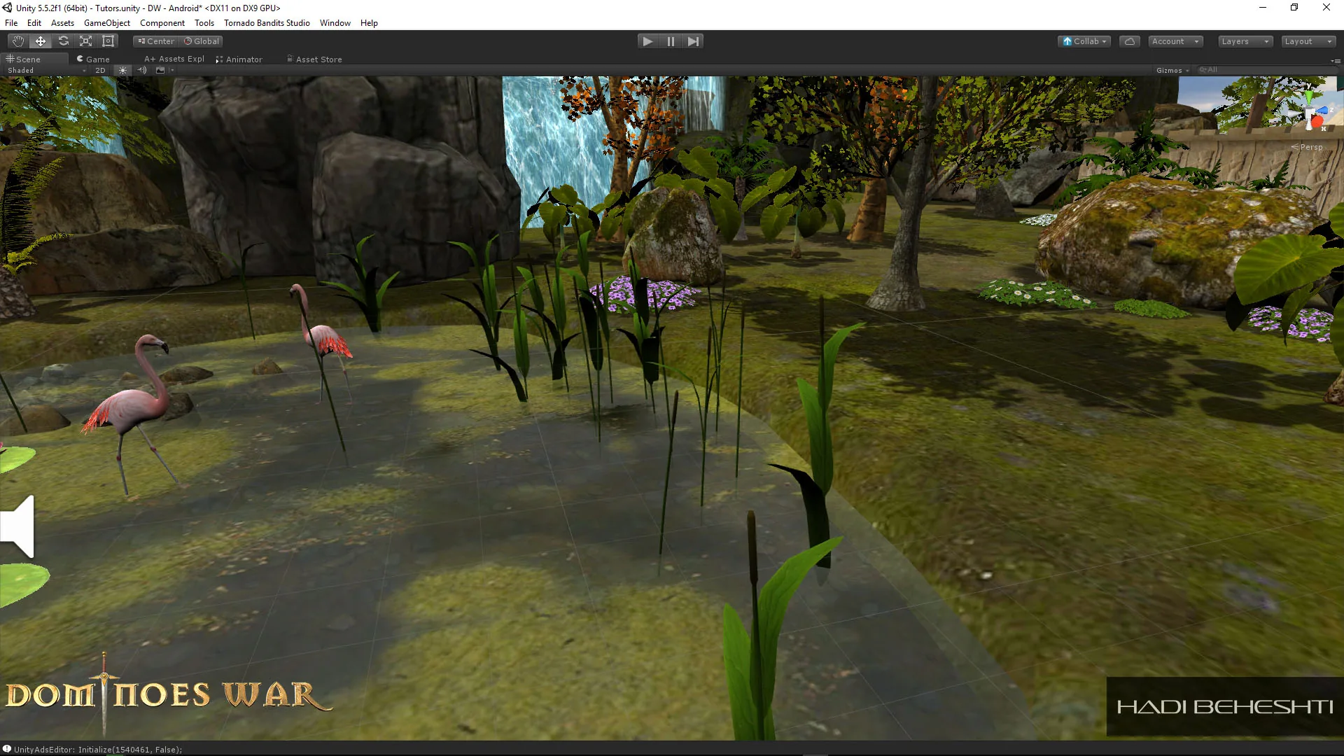 Dominoes War environment and building studies in Unity