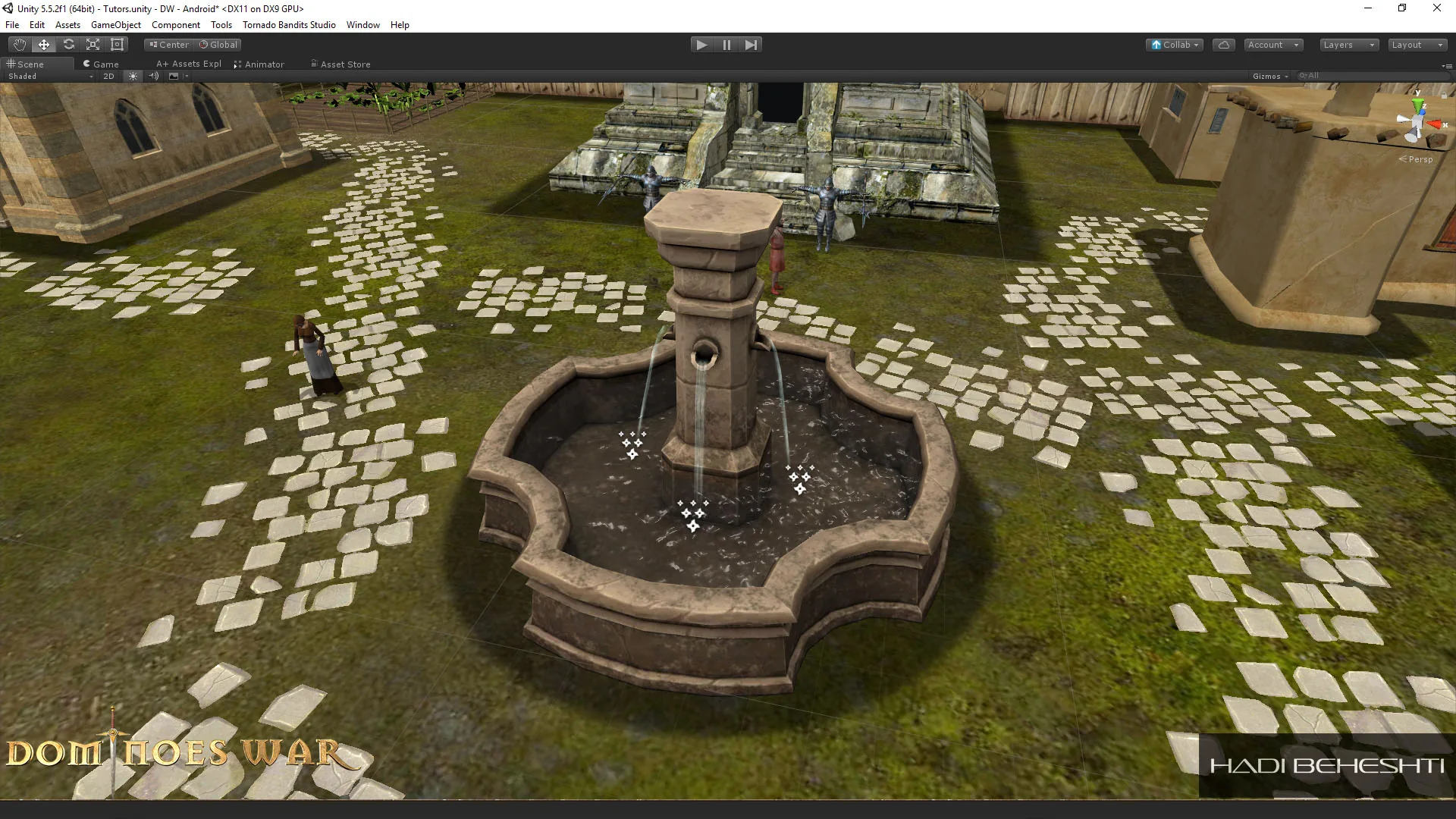 Dominoes War environment and building studies in Unity