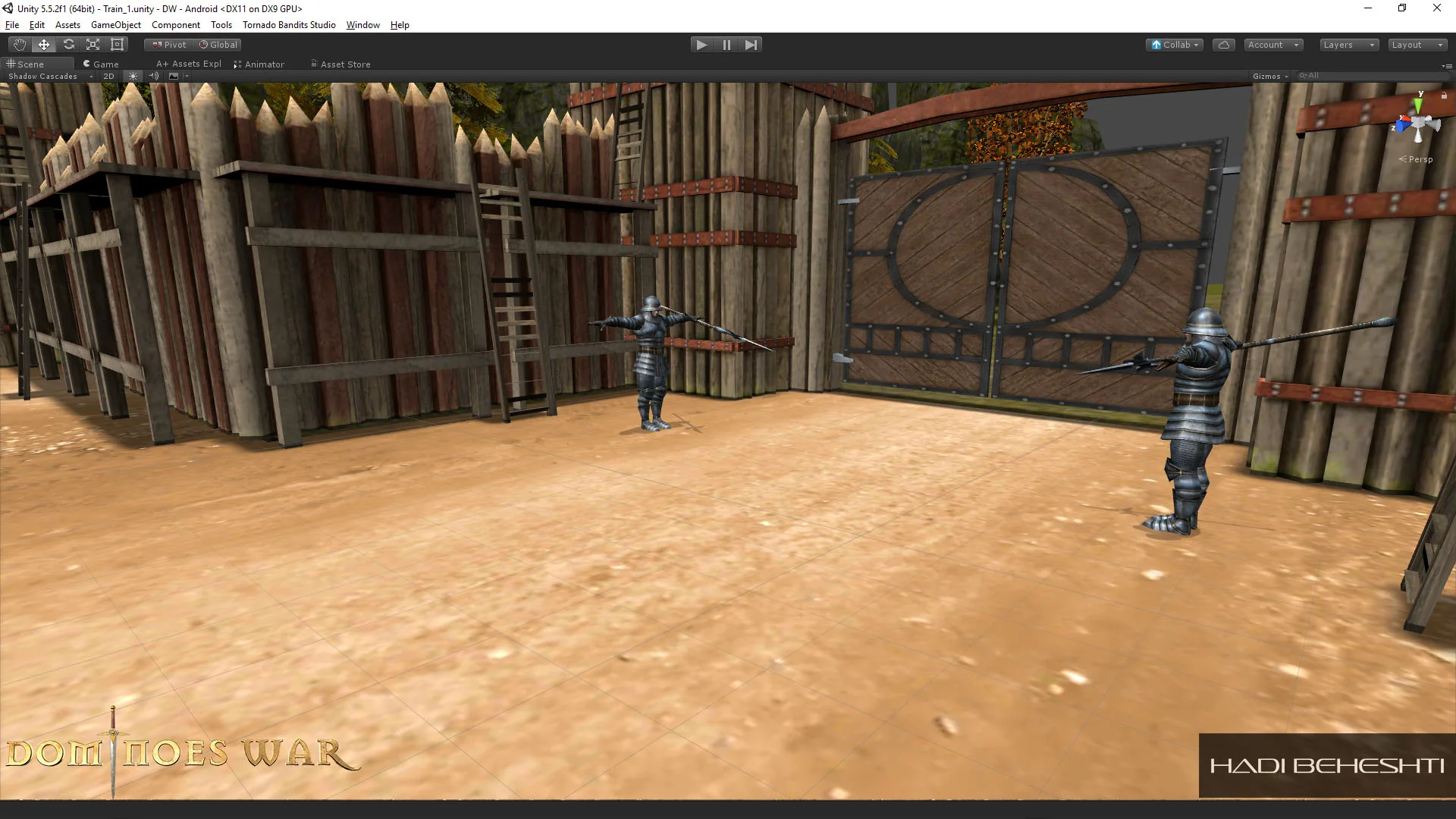 Dominoes War training arena in Unity