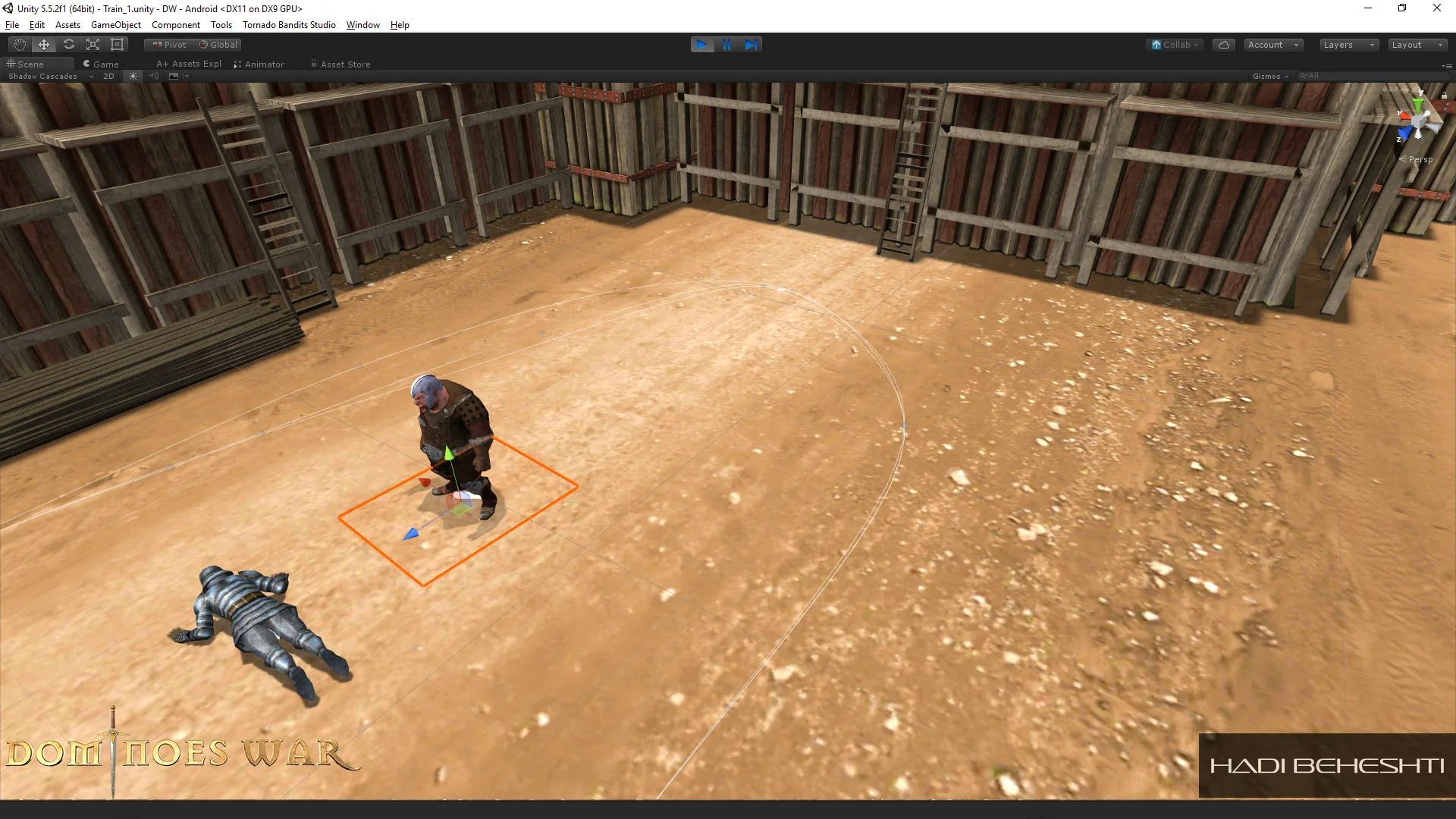Dominoes War training arena in Unity