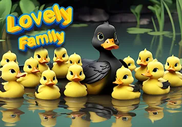 Mommy Duck and ducklings in Lovely Family cover artwork